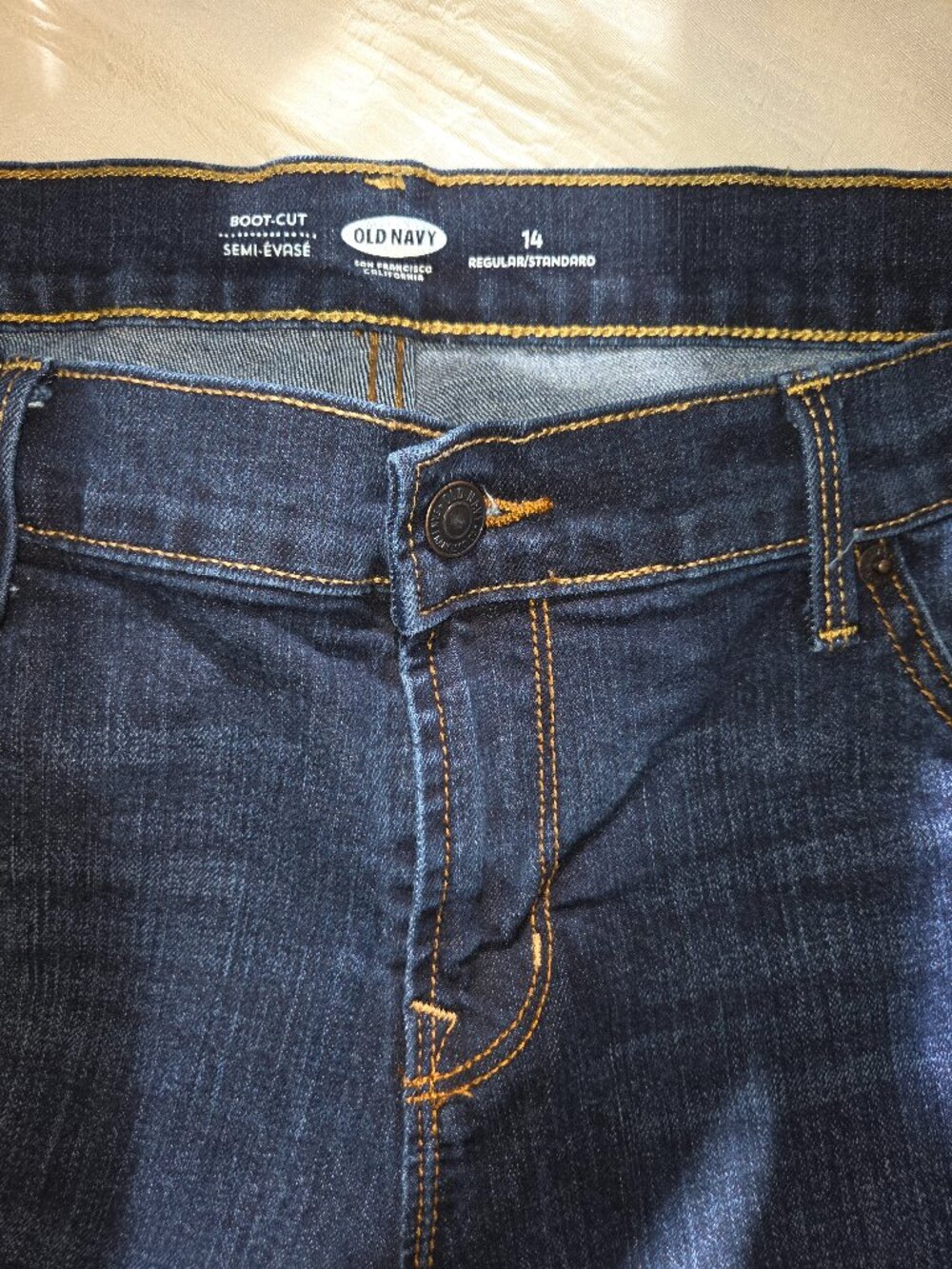 Old Navy Boot-Cut Dark Wash Jeans size 14 reg